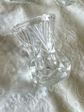 Vintage Zajecar Sawtooth Lead Crystal Toothpick Holder